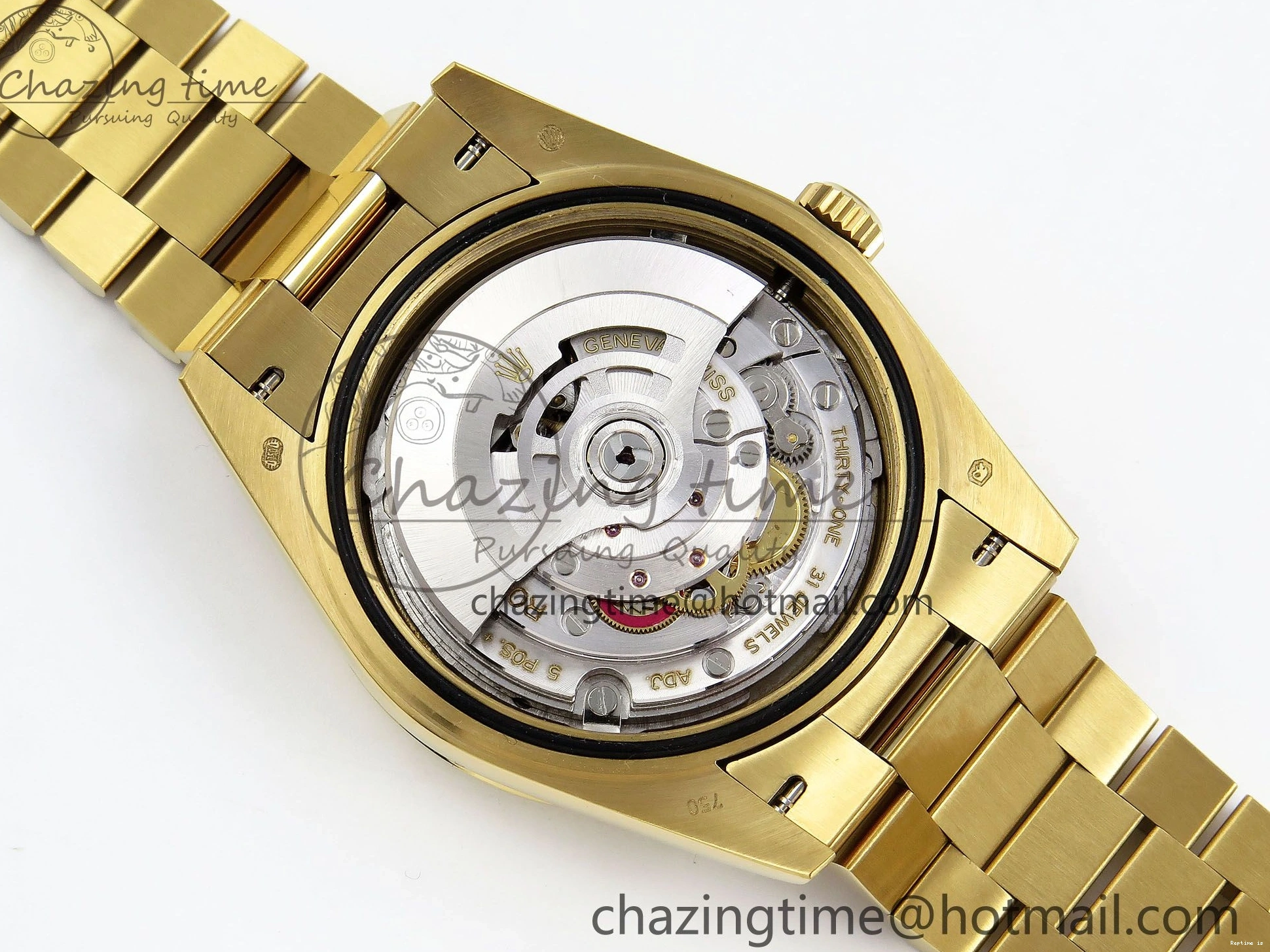 1224 Day Date 40 YG JDF 904L Steel White Stick Dial on President Bracelet VR3255 V3 (Gain Weight) Colorful 1373